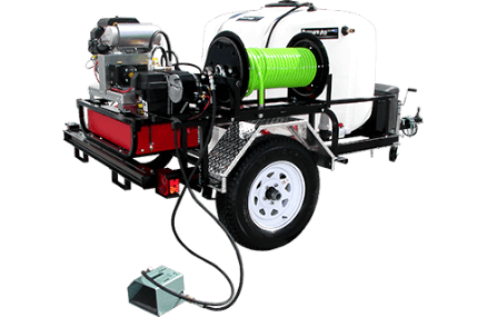 Tráilers y Skids con Hidrolavadoras de Agua Fria o Agua Caliente