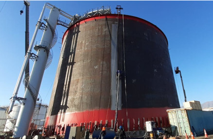 Granallado Tanque de Almacenamiento de 180.000 Barriles – Contrato con CB&I USA