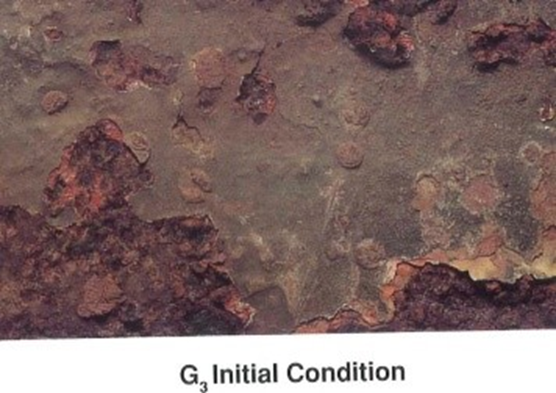 KTA - Condición G3 Recubrimiento envejecido con picaduras severas.